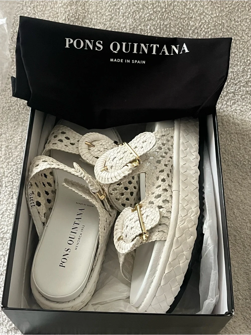 Pons Quintana Maika Leather Sandal - White